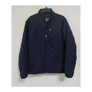 Hawke & Co Sport Men’s Quilted Jacket sz M Navy Blue Zip Front casual athletic